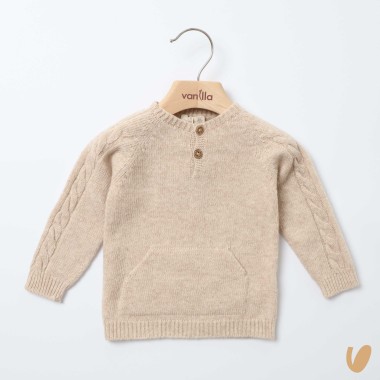 Serafino in lana merinos Cardigan e Maglia