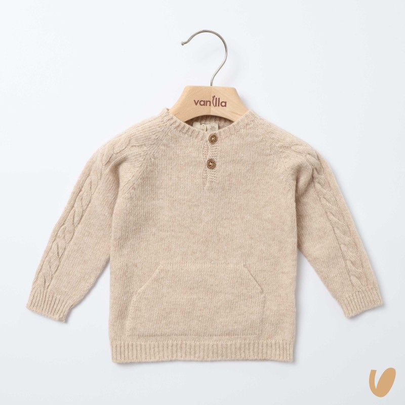 Serafino in lana merinos Cardigan e Maglia