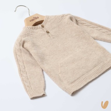 Serafino in lana merinos Cardigan e Maglia