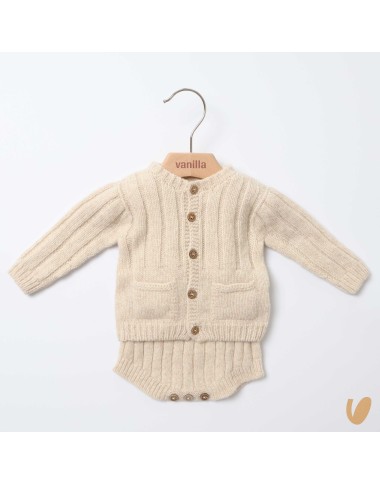 Dungarees and cardigans in Merinos wool