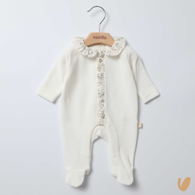 Tutina in ciniglia fiorellini Tutina