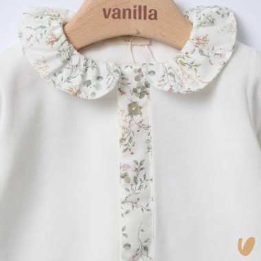 Tutina in ciniglia fiorellini Tutina