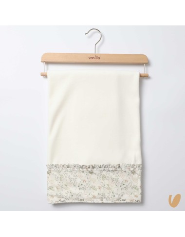 Flower chenille blanket