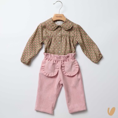 Completo camicia e pantalone Neonata