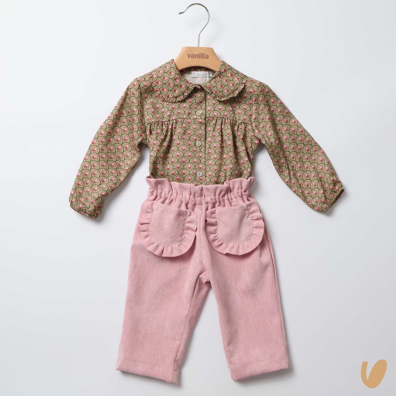 Completo camicia e pantalone Neonata