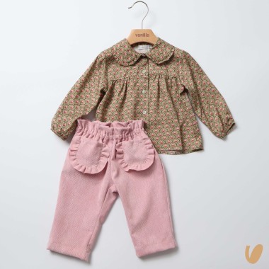 Completo camicia e pantalone Neonata
