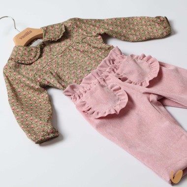 Completo camicia e pantalone Neonata
