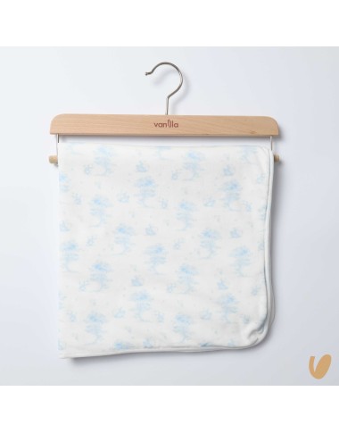 Chenille Tile de Jouy blanket