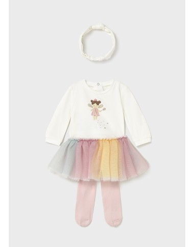 Completo Body calze tutu e fascia Neonata