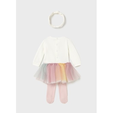 Completo Body calze tutu e fascia Neonata