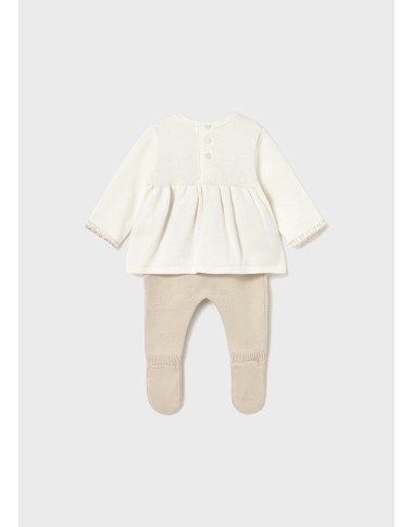 Completo maglia e ghettina tricot Neonata 0/36