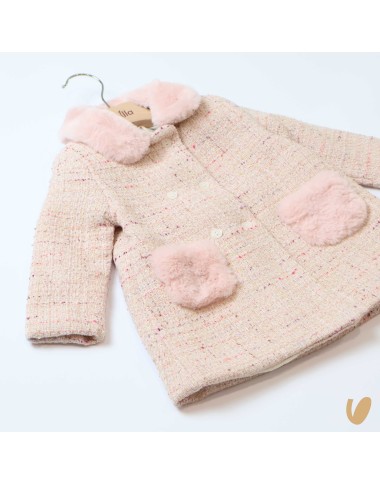 Cappotto tweed e pelliccia Giacca e Giubbino