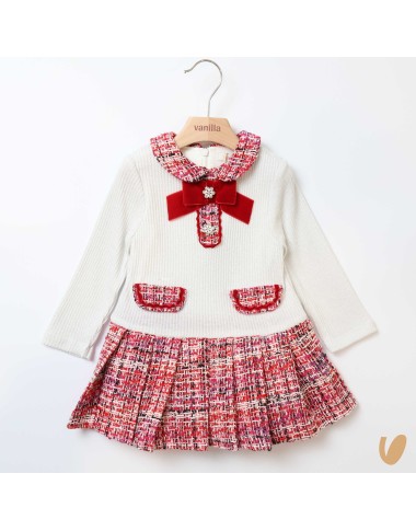 Abito tricot e tweed Neonata