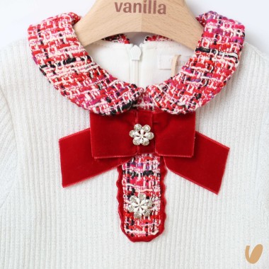 Abito tricot e tweed Neonata