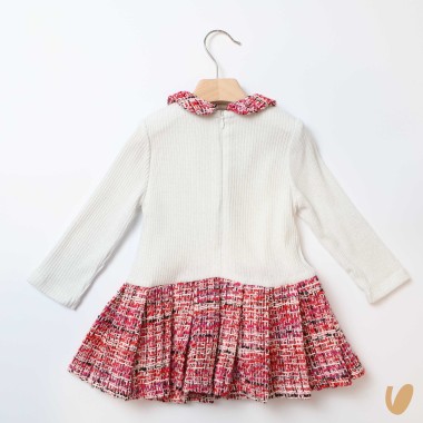 Abito tricot e tweed Neonata