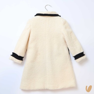 Cappotto boucle e frange Giacca e Giubbino