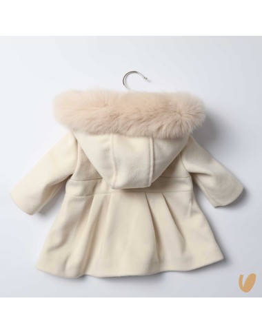 Coat with fox collar