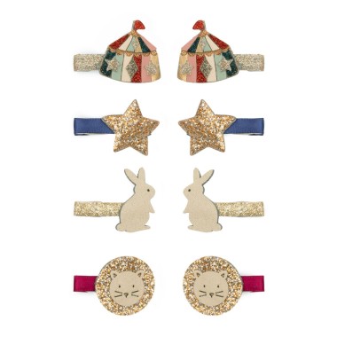 Set 8 mini mollette circo Mussole e Bavette