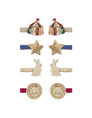 Set 8 mini mollette circo Mussole e Bavette