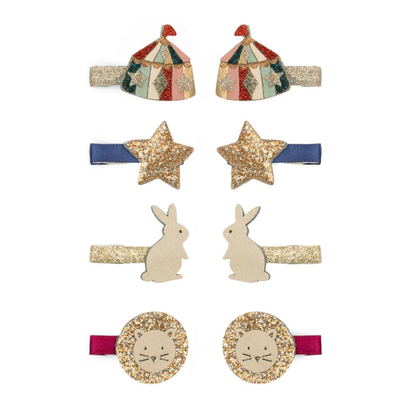 Set 8 mini mollette circo Mussole e Bavette