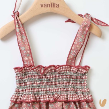 Salopette fiorellini Completo e Pagliaccetto