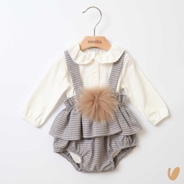 Completo salopette e body Neonata