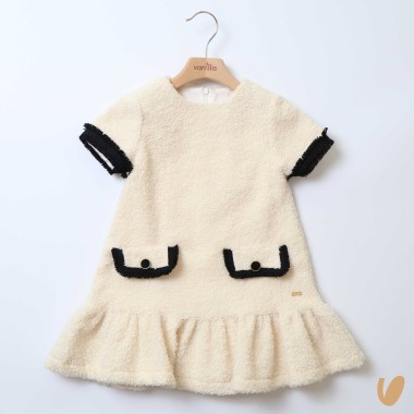 Abito bouclé e frange Bimba