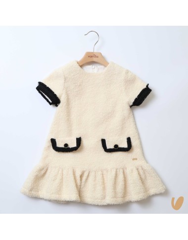 Bouclé dress and fringe