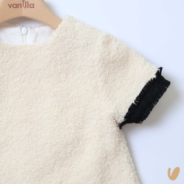 Abito bouclé e frange Bimba