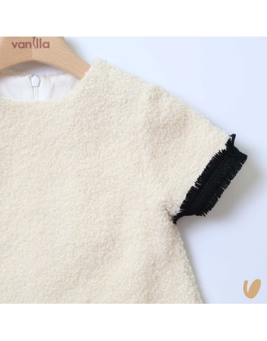 Bouclé dress and fringe