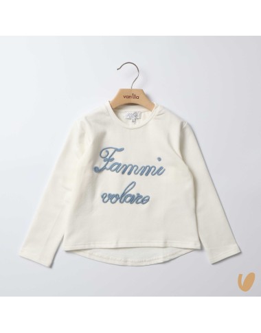 T-shirt felpata Fammi volare Bimba