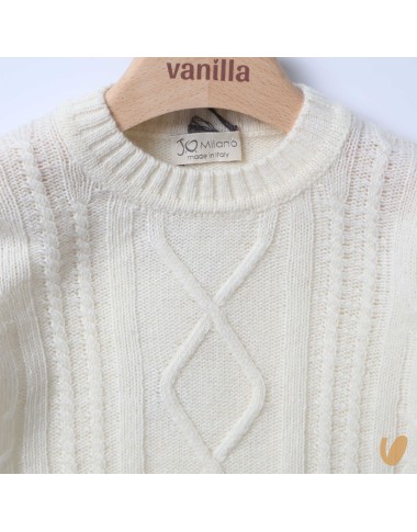 Wool and cashmere braid sweater