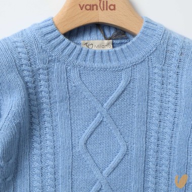 Maglioncino trecce lana e cashmere Cardigan e Maglia