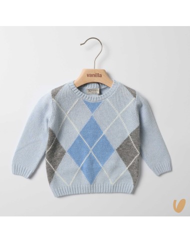 Maglioncino rombi lana e cashmere Neonato