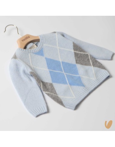 Maglioncino rombi lana e cashmere Neonato