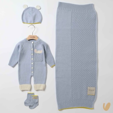 Completo nascita lana alpachino Set Nascita e Uscita Clinica