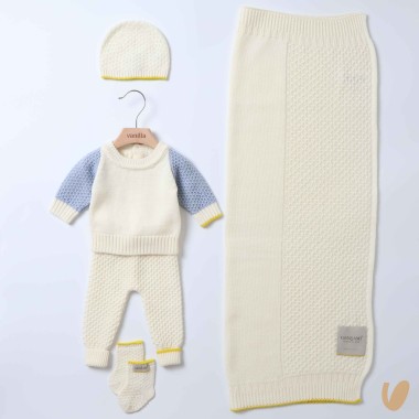 Completo nascita lana Set Nascita e Uscita Clinica