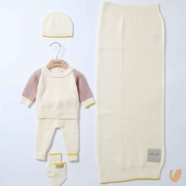 Completo nascita lana Set Nascita e Uscita Clinica