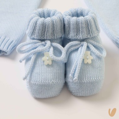 Completo nascita rombi in lana Set Nascita e Uscita Clinica