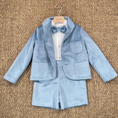 Completo elegante in velluto Bimbo 2/8 anni