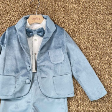 Completo elegante in velluto Bimbo 2/8 anni