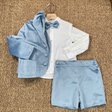 Completo elegante in velluto Bimbo 2/8 anni