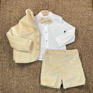 Completo elegante in velluto Bimbo 2/8 anni