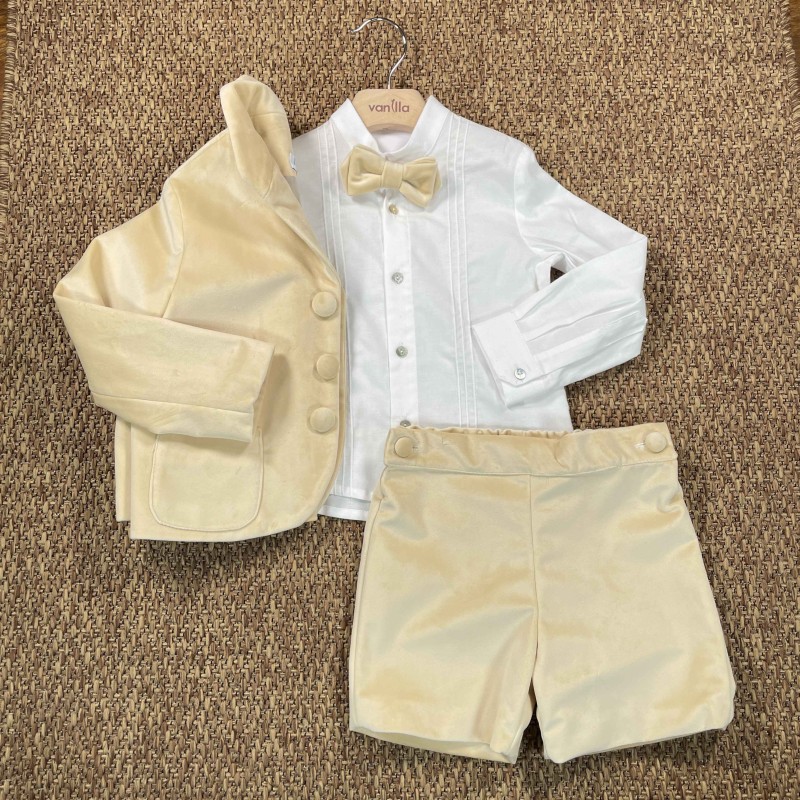 Completo elegante in velluto Bimbo 2/8 anni