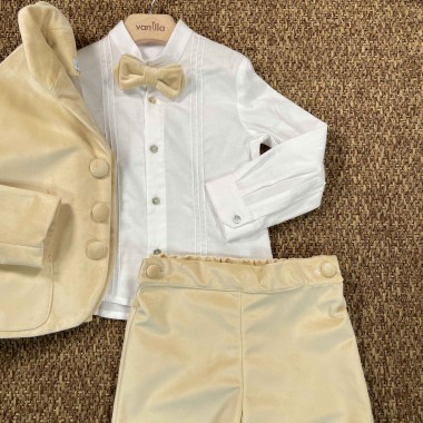 Completo elegante in velluto Bimbo 2/8 anni