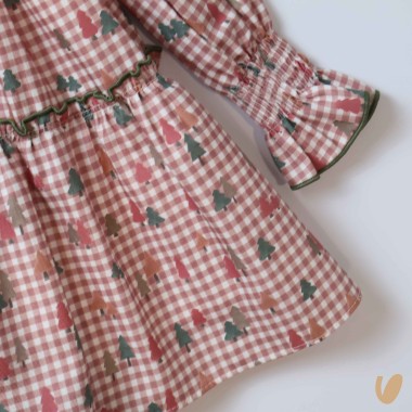 Abito stampa alberelli Bimba