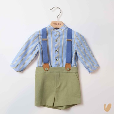 Completo con bretelle Neonato