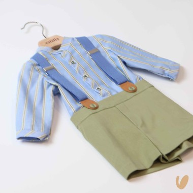 Completo con bretelle Neonato