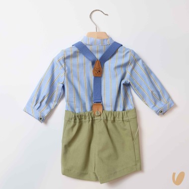 Completo con bretelle Neonato