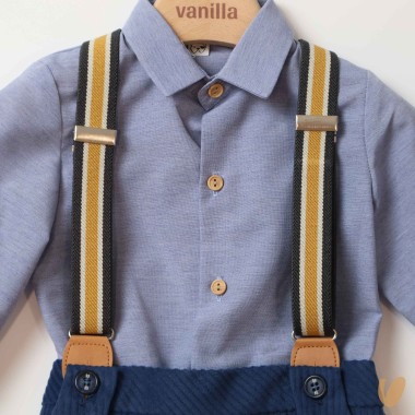 Completo con bretelle Neonato